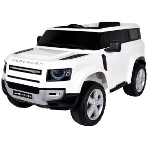 Children's electric car Landrover Defender, white Electric kids car BerghoffTOYS