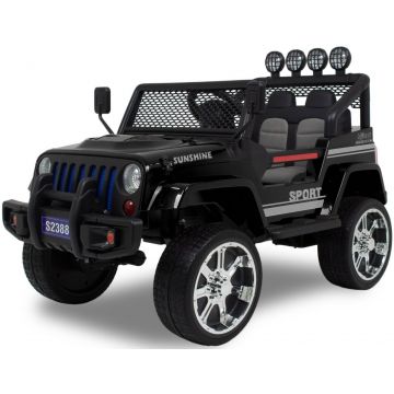 Monster Jeep 4x4 kidscar black side view