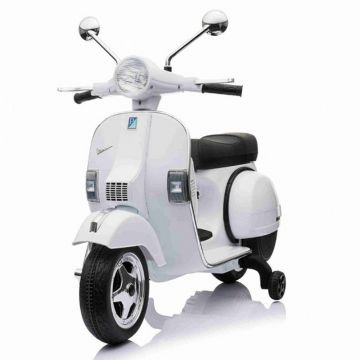 Vespa kids electric scooter white side view